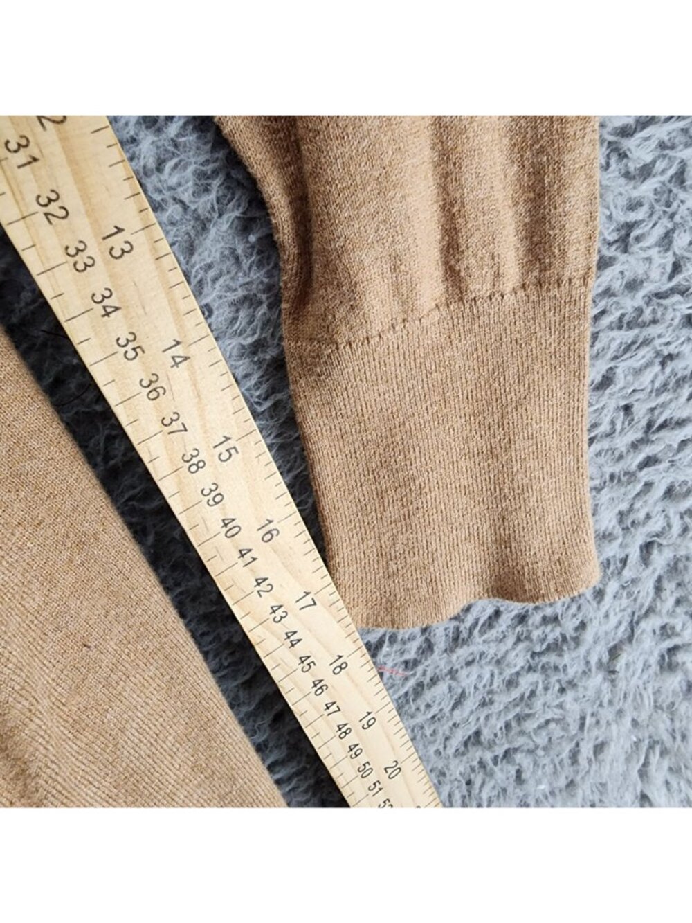 Old Navy Sweater Womens Large Tan Long Sleeve Open Front Cardigan - Picture 7 of 10